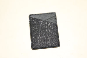 Black Adhesive Phone Card Holder