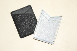 Black Adhesive Phone Card Holder