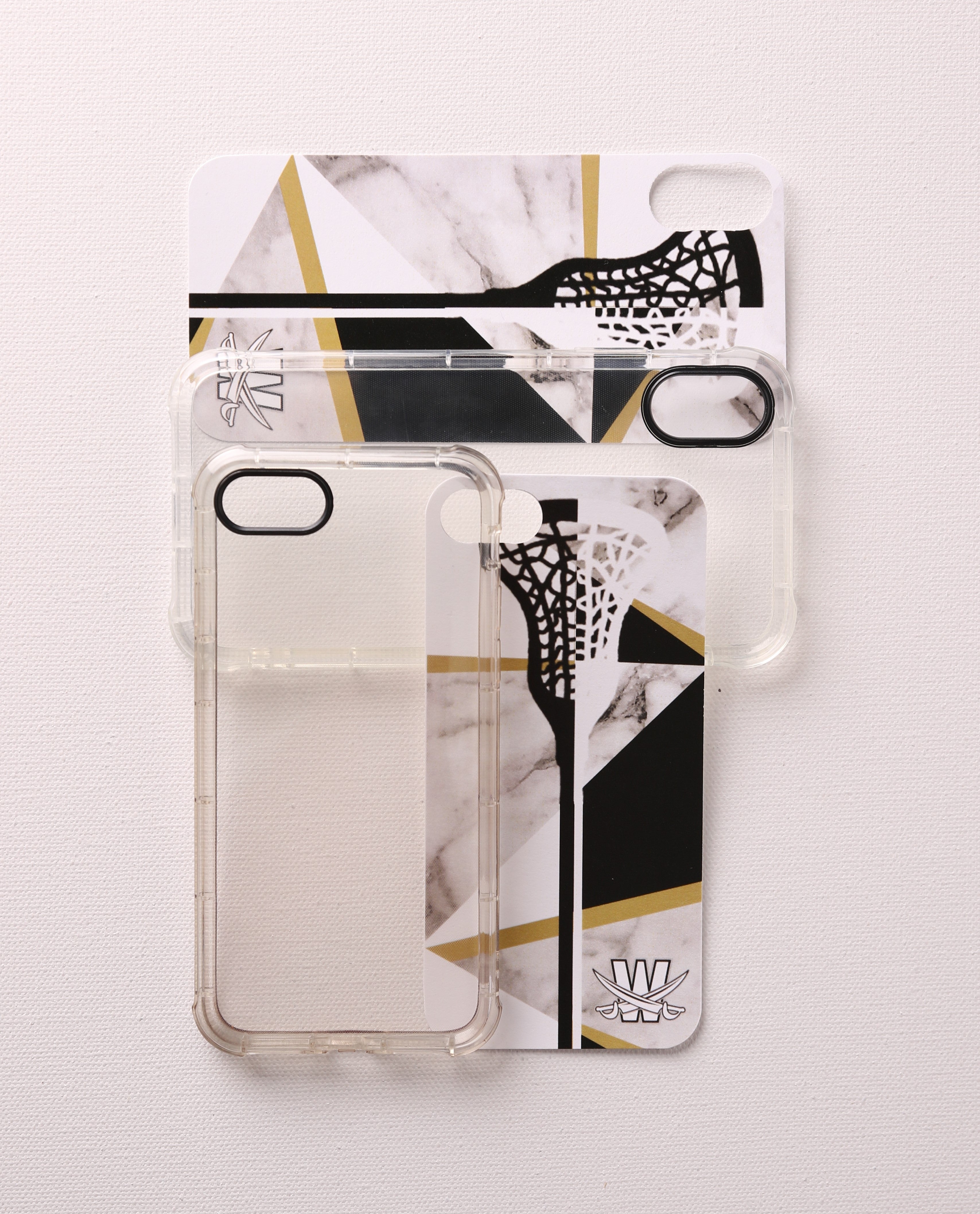 White Black Gold Lacrosse Interchangeable Design